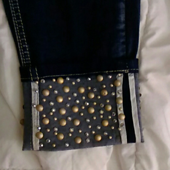Ladies Rhinestone Jeans - Picture 2 of 5